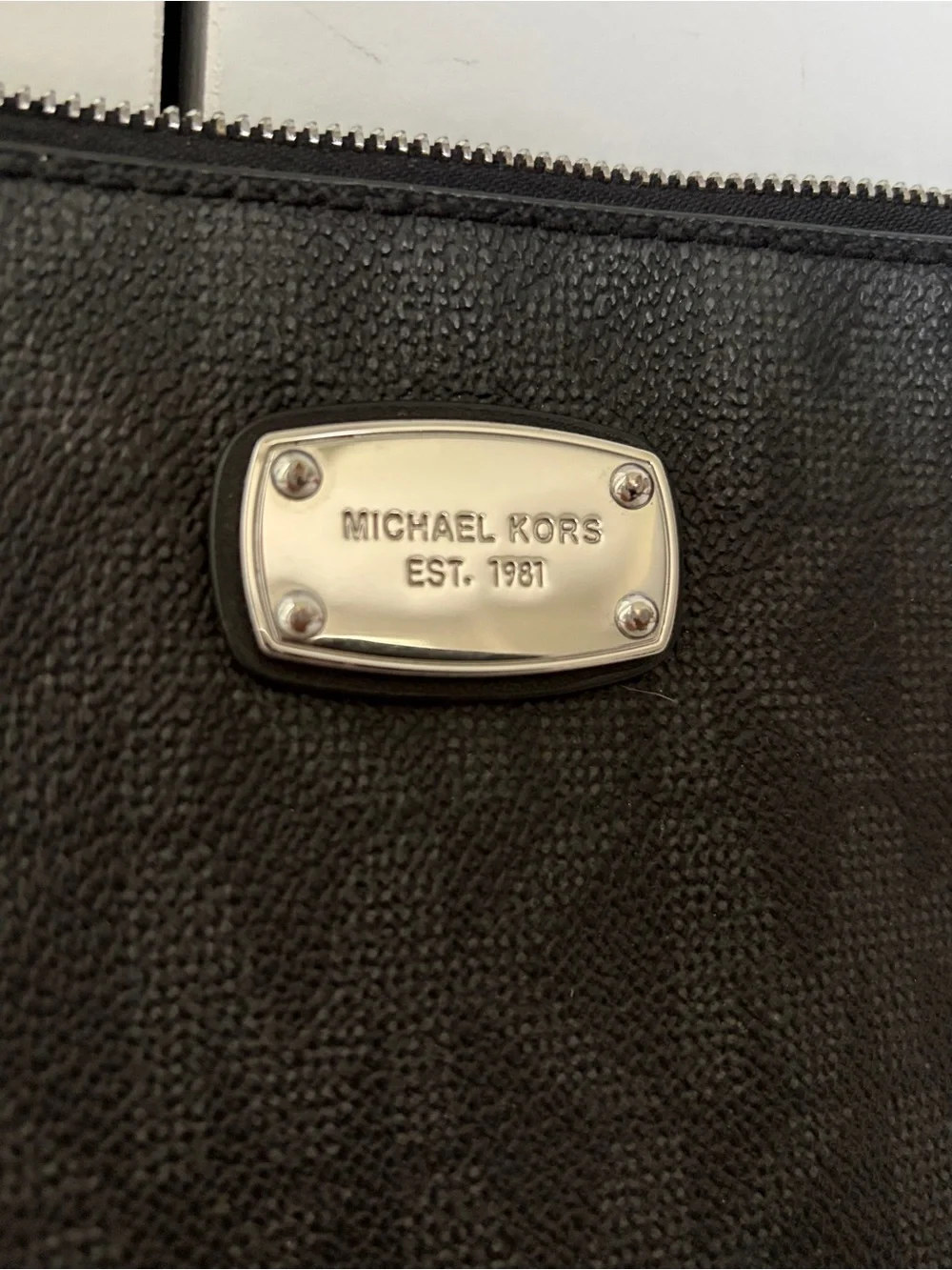 Michael Kors Jet Set Large Monogram PVC Clutch Wristlet